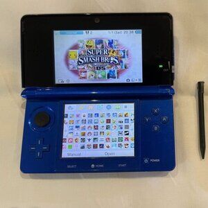Cobalt Blue Nintendo 3DS + 128GB Full Included - Lots of Games (2000+) NDS 2DS